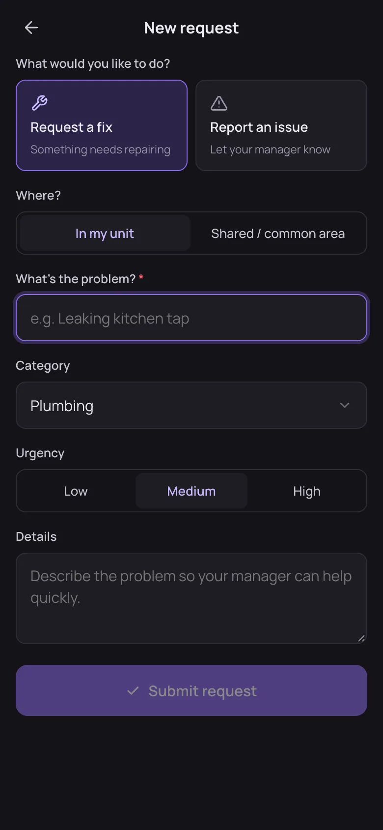 Report or request a fix