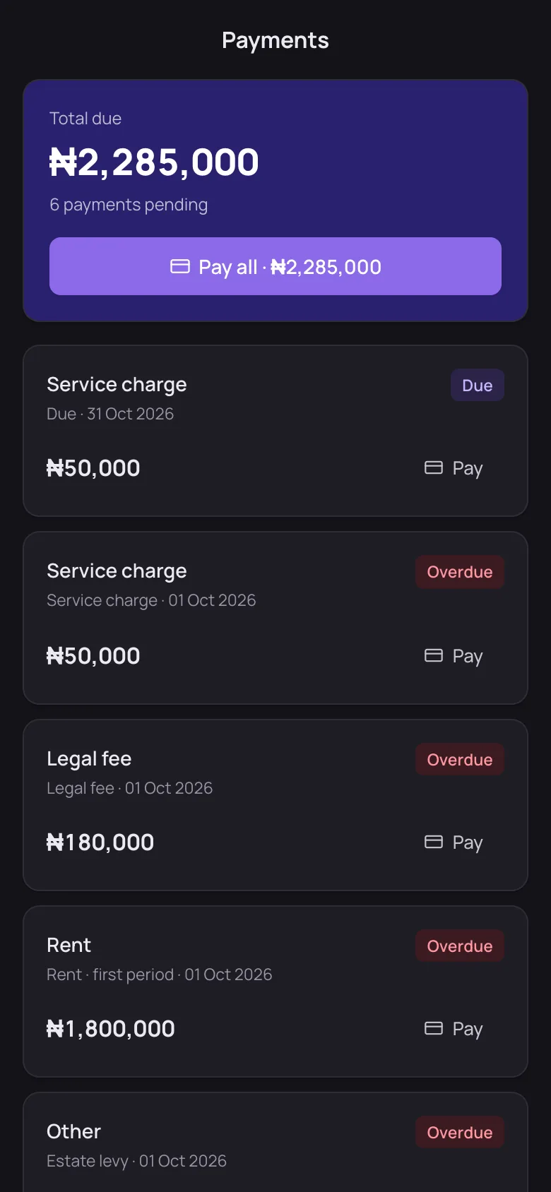 Pay it all at once